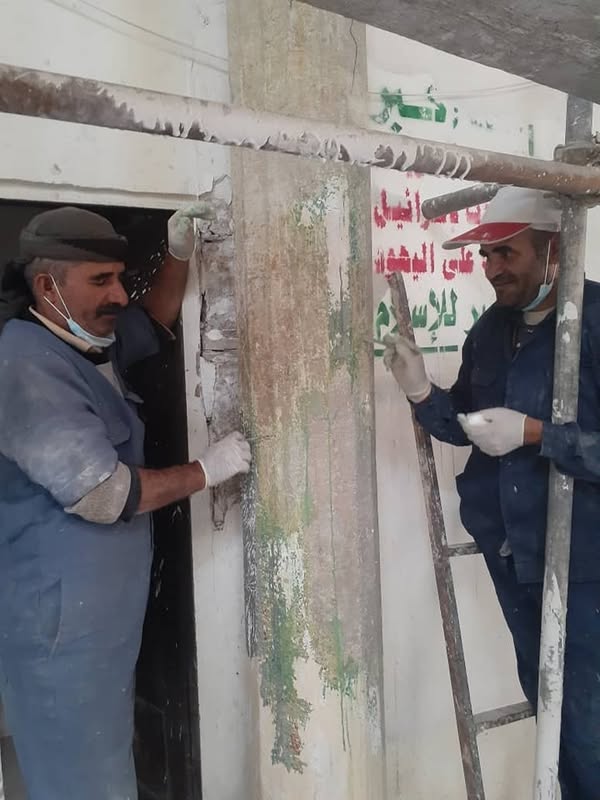 أعمال صيانة في جامع قبة المتوكل